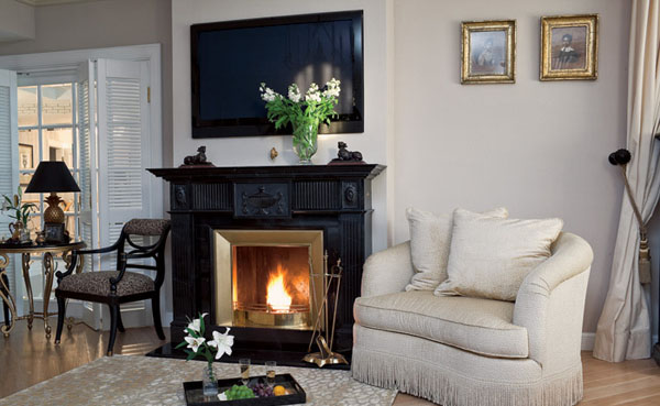 living room fireplace