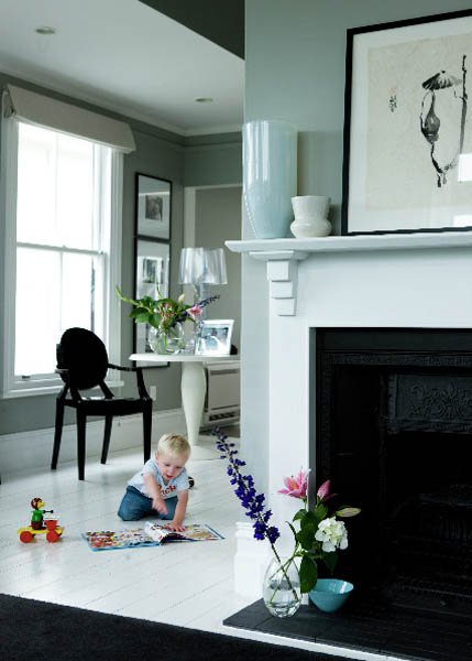 black furniture and picture frame