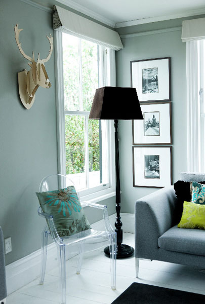  white kitchen cabinets and blackboard paint for wall 