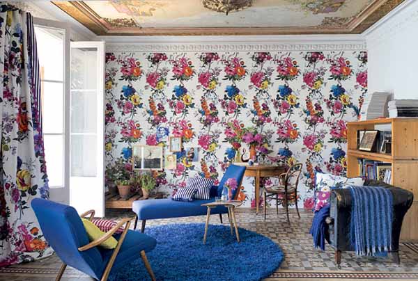 blue color for modern room decorating