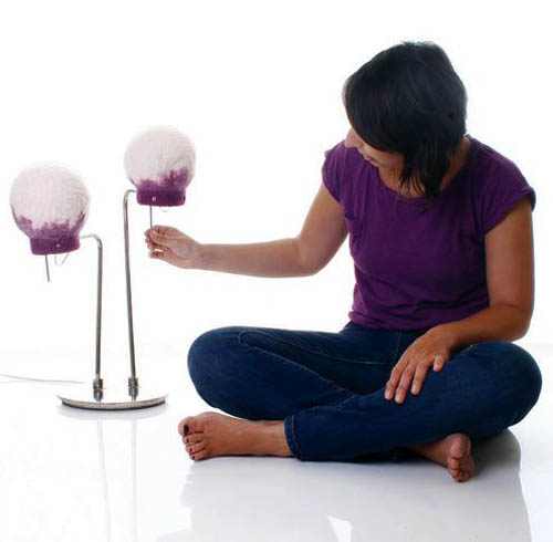 felted table lamps