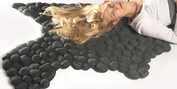 floor rug Decoration Ideas Pebbles Carpet (3)  modern carpet with pebbles