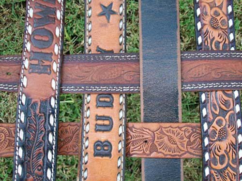  Leather belts for lawn seating used 