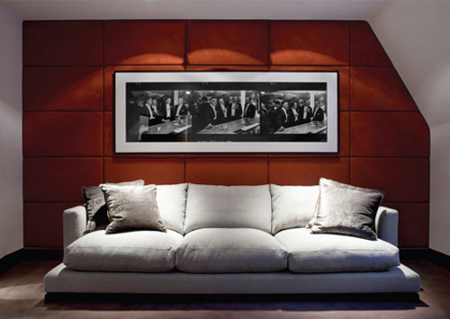 living room sofa in White