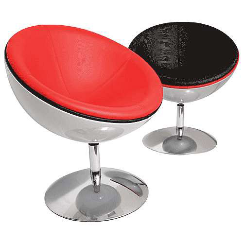 retro chairs in black and red colors