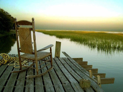 chair on dock