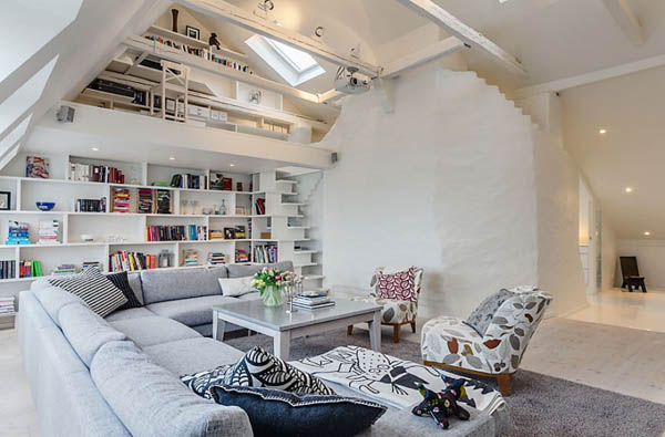 white living room-style