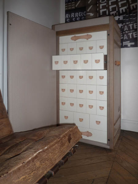  vintage furniture, wardrobe with drawers 