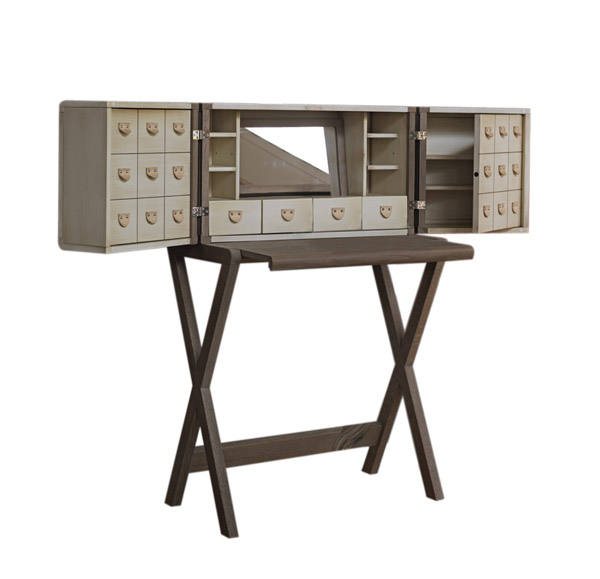  vintage wooden furniture and fabric 