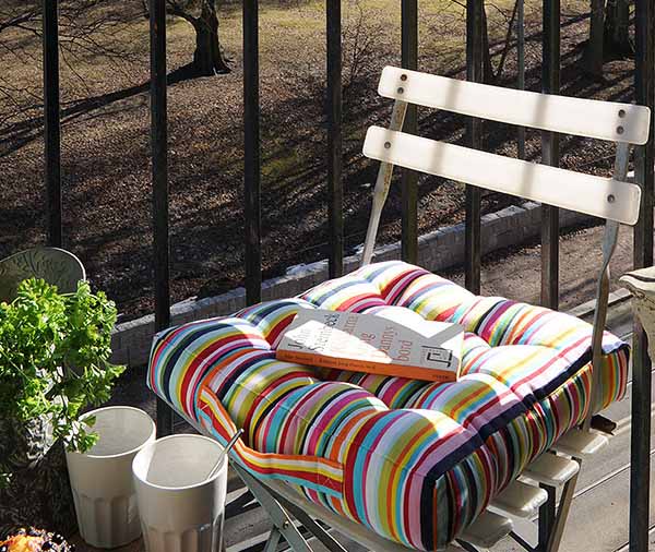 colorful stripes cushions for outdoor furniture