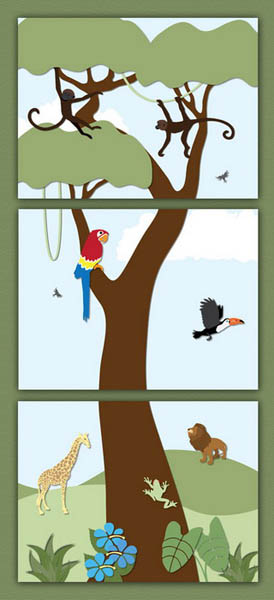 bird images for tropical decorating