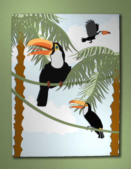 tropical decorating ideas with bird images