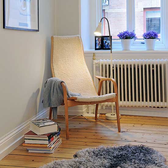 retro chair for white space corner decoration