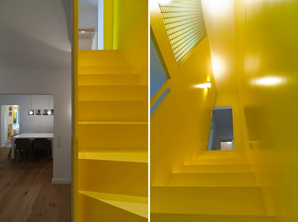  yellow staircase design 
