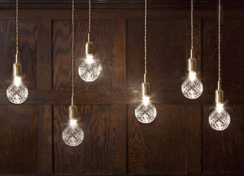 pendant lighting with visible crystal pears
