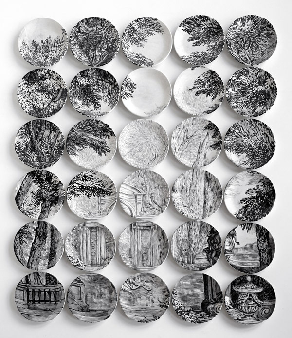 ceramic plates with drawings