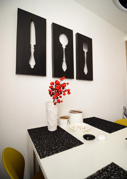 decorative vase and kitchen wall decor