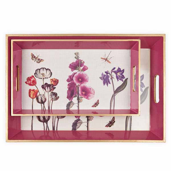 tray with floral print