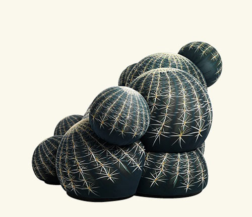 modern furniture made of fabric with Cactus Print