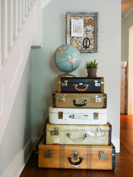 bearing unit of old suitcases made