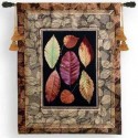 tapestry with colorful leaves