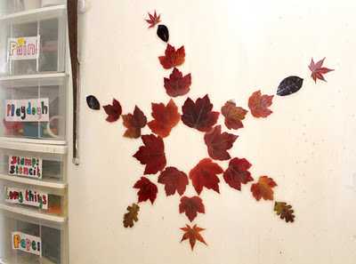  Leaves on wall 