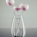 glass vase with canape glasses for ice cream