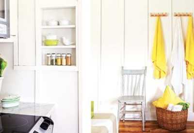  Kitchen storage and yellow kitchen accessories 