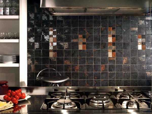 black wall tiles