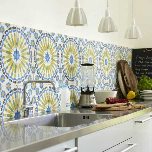  blue and yellow wall tiles 