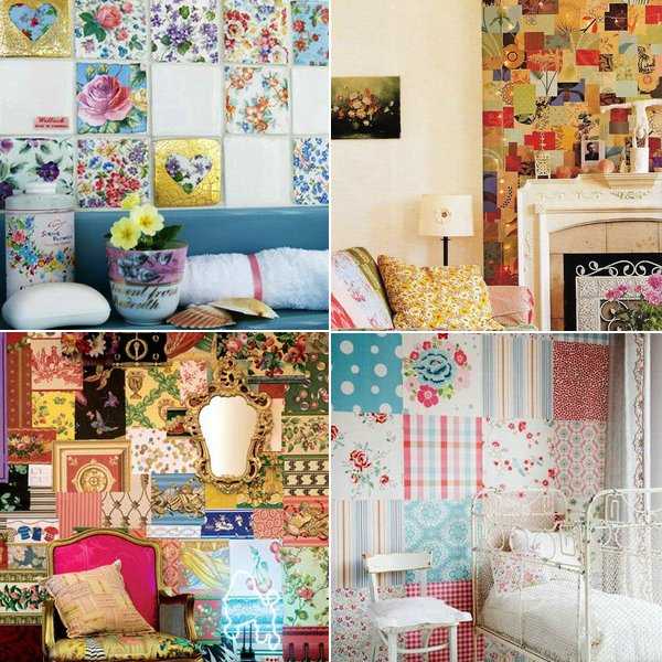 patchwork decoration pattern for blank walls