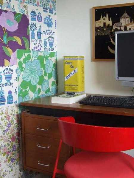 accent wall in small home office