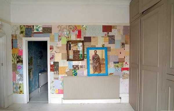 decorate patchwork pattern for blank walls