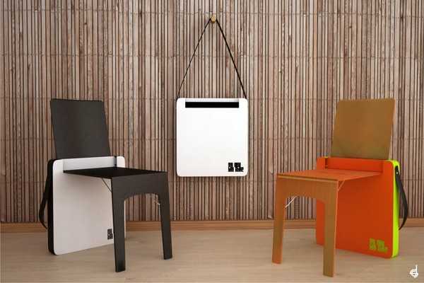 portable chair transforms into bag