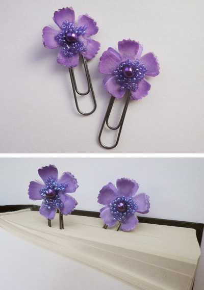 colorful bows on paperclips