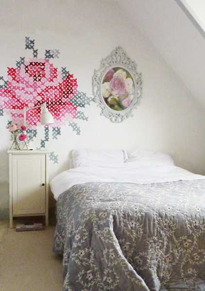  bedroom wall decoration with cross stitch patterns 
