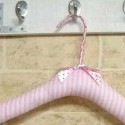 homemade padded hangers in pink color