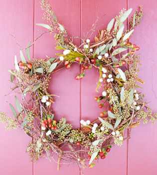  dried flower wreath for door decoration 