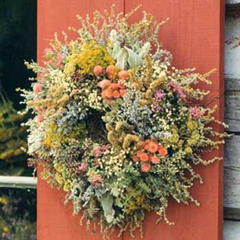  dried flowers wreath for wall decoration 
