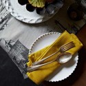 table decor with yellow color accents