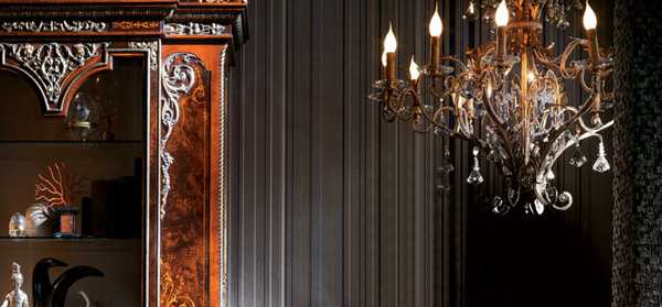 wooden furniture in vintage style