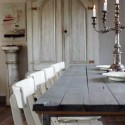 wood furniture and candle holder for dining room decorating