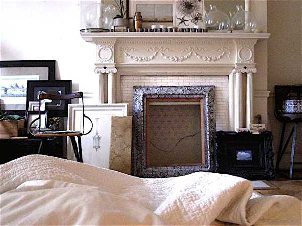 antique fireplace and Painting Frame