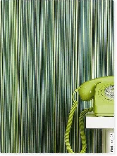 green stripes on wallpaper