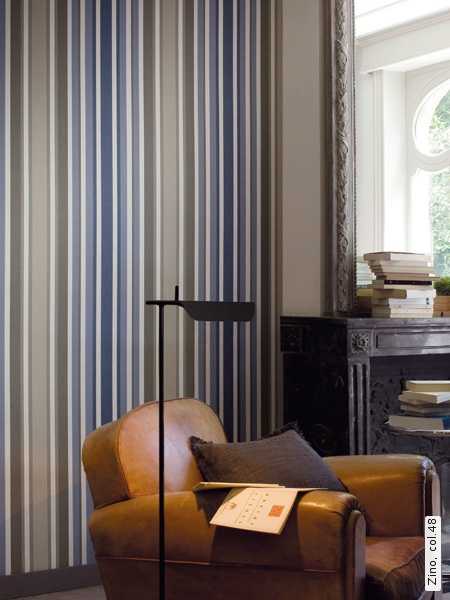 blue and gray stripes on wallpaper