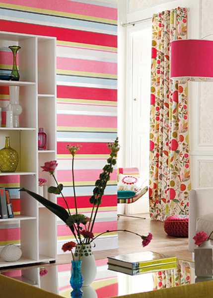 pink and green wallpaper pattern with stripes