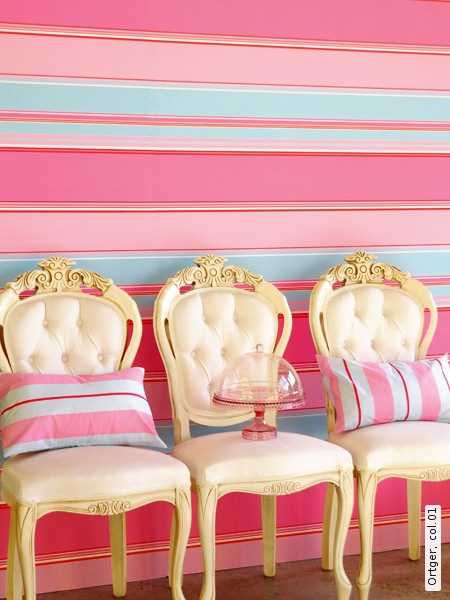 pink and blue striped wallpaper