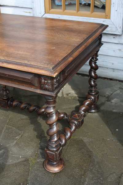 carved wood dining table