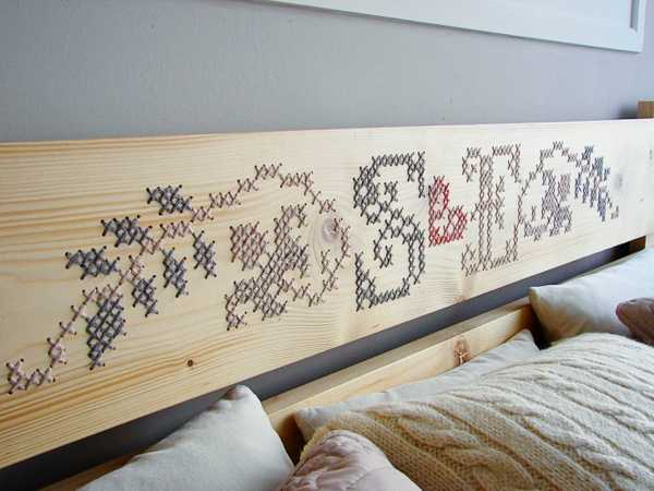 Handmade Furniture and Home Decor Items Reinventing Cross Stitching