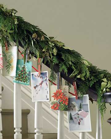 Winter holiday decoration with Christmas Cards